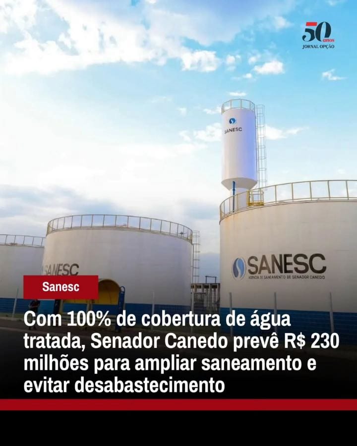 Após anos de problemas relacionados ao abastecimento de água, Senador Canedo, na Região Metropolitana de Goiânia, passar