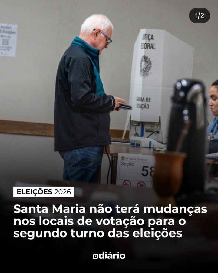 Eleitores de Santa Maria votam nos mesmos locais no domingo (25), das 8h às 17h