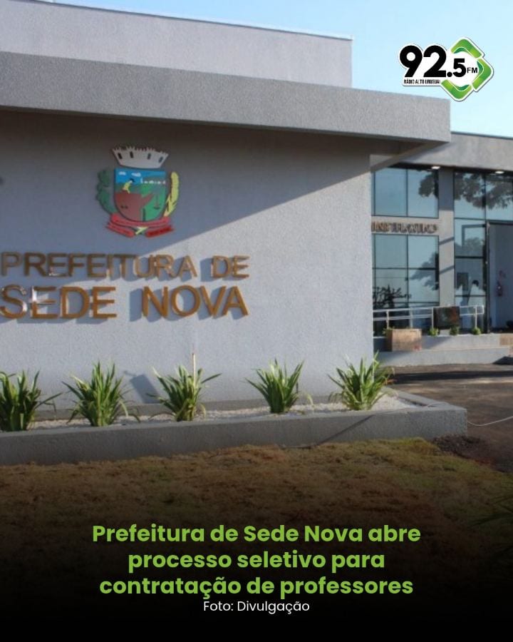 A Prefeitura de Sede Nova informa que estarão abertas na próxima semana, entre segunda (26) e quinta-feira (29), as insc