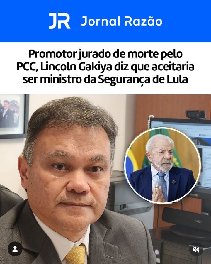 Promotor jurado de morte pelo PCC, Lincoln Gakiya diz que aceitaria ser ministro da Segurança de Lula