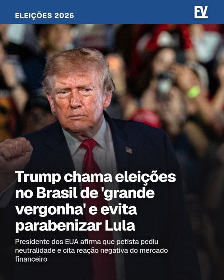 SEM RECONHECER VITÓRIA | Trump chama eleições no Brasil de 'grande vergonha' e evita reconhecer vitória de Lula