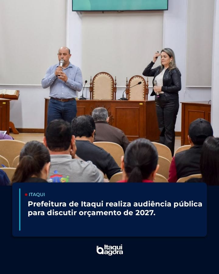 A Prefeitura de Itaqui realizou audiência pública para discutir a Lei Orçamentária Anual (LOA) de 2027.