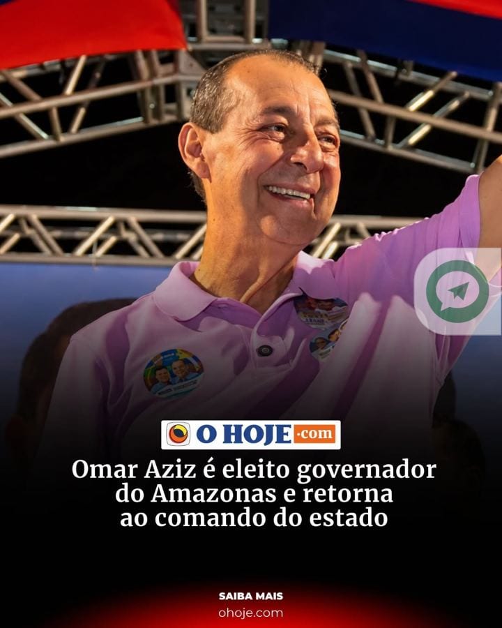 O senador Omar Aziz (PSD) foi eleito governador do Amazonas neste domingo (25), após derrotar Professora Maria do Carmo