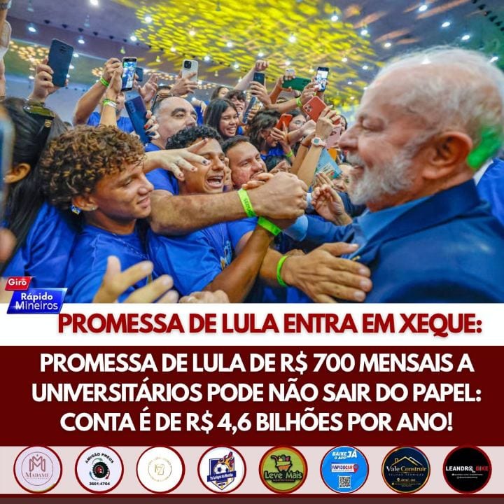 O presidente Luiz Inácio Lula da Silva (PT) prometeu ampliar o programa Pé-de-Meia para estudantes universitários, com p