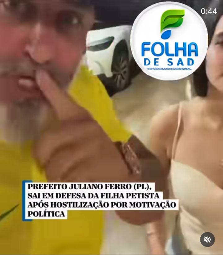 O prefeito de Ivinhema (MS), Juliano Ferro (PL), saiu em defesa da filha, apoiadora do Partido dos Trabalhadores (PT), a
