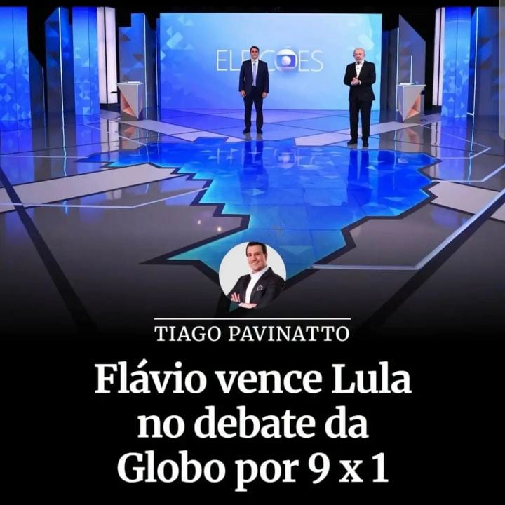 O senador Flávio Bolsonaro (PL) foi melhor do que o presidente Luiz Inácio Lula da Silva (PT) no último debate antes do
