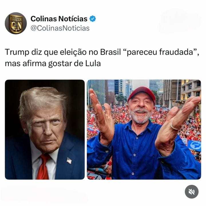 Trump diz que eleição no Brasil “pareceu fraudada”, mas afirma gostar de Lula