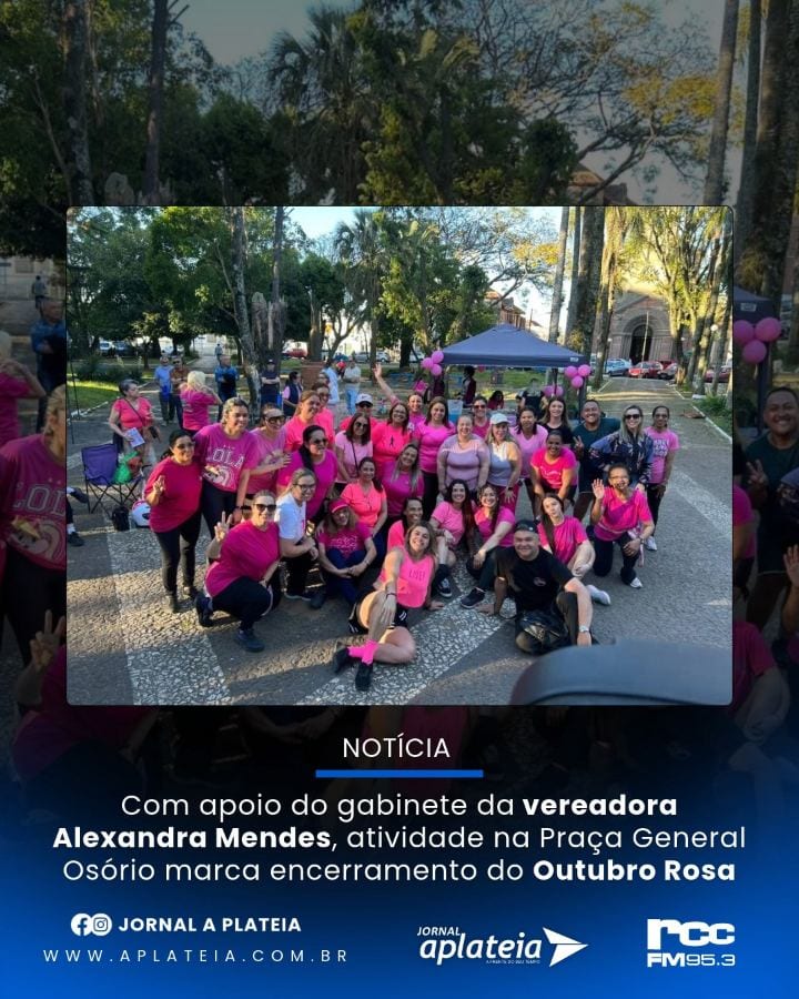 A Praça General Osório, em Sant’Ana do Livramento, recebeu nesta sexta-feira (30) uma atividade de encerramento do Outub