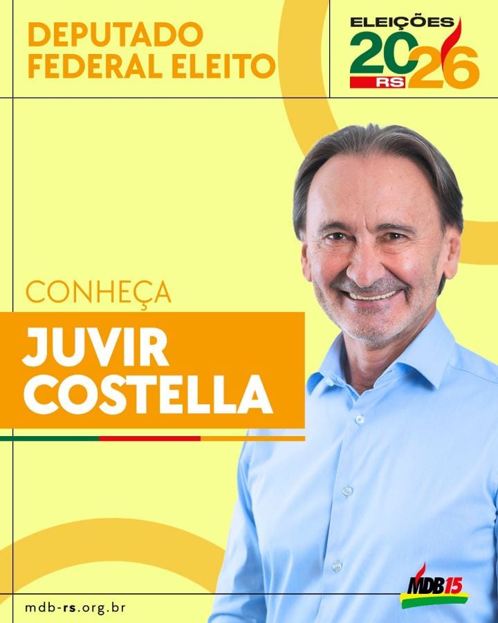 Juvir Costella eleito deputado federal com 77.933 votos pelo MDB-RS