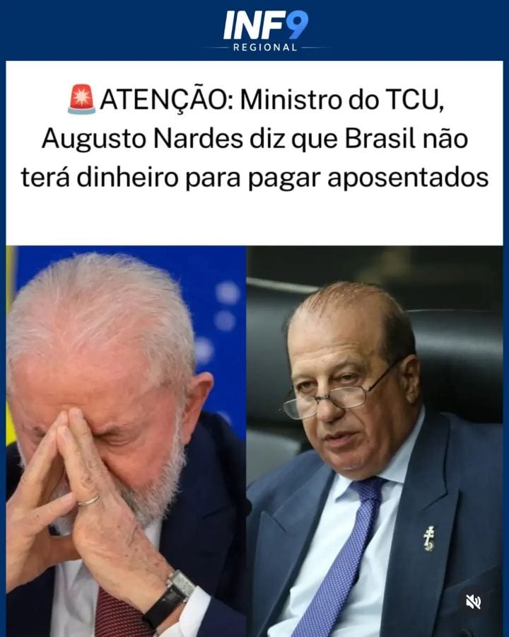 O ministro do Tribunal de Contas da União (TCU), Augusto Nardes, declarou que o Brasil não terá dinheiro para pagar os a