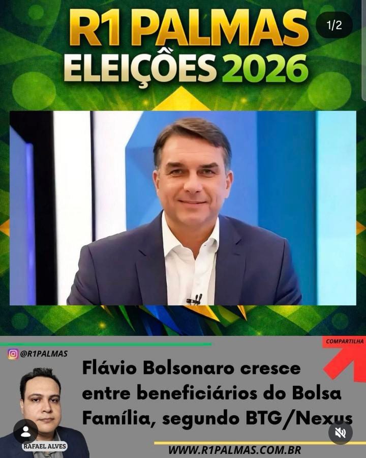 Flávio sobe de 22,5% para 29,2% entre beneficiários do Bolsa Família
