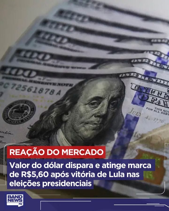 ALTA DO DÓLAR • O valor do dólar dispara após a reeleição de Lula.