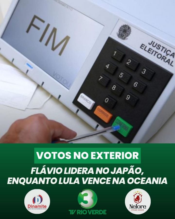 Os primeiros boletins de urna de brasileiros que votaram no exterior mostram resultados diferentes na disputa entre Fláv