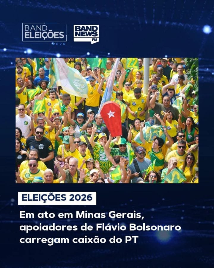 ELEIÇÕES 2026 • Durante o ato do Bloco do 22, realizado na manhã deste sábado (24), em Minas Gerais, apoiadores do senad