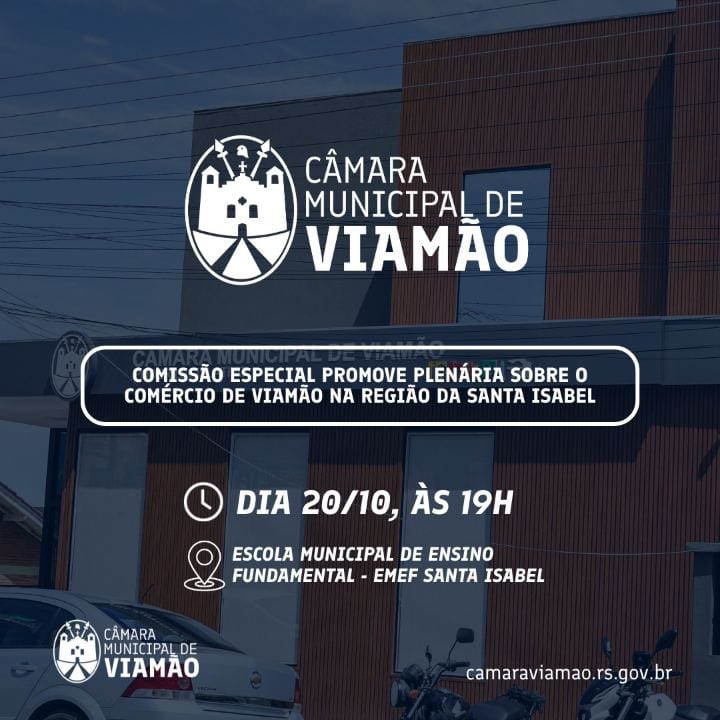 Plenária pública sobre revitalização do comércio de Viamão será em 20/10, 19h