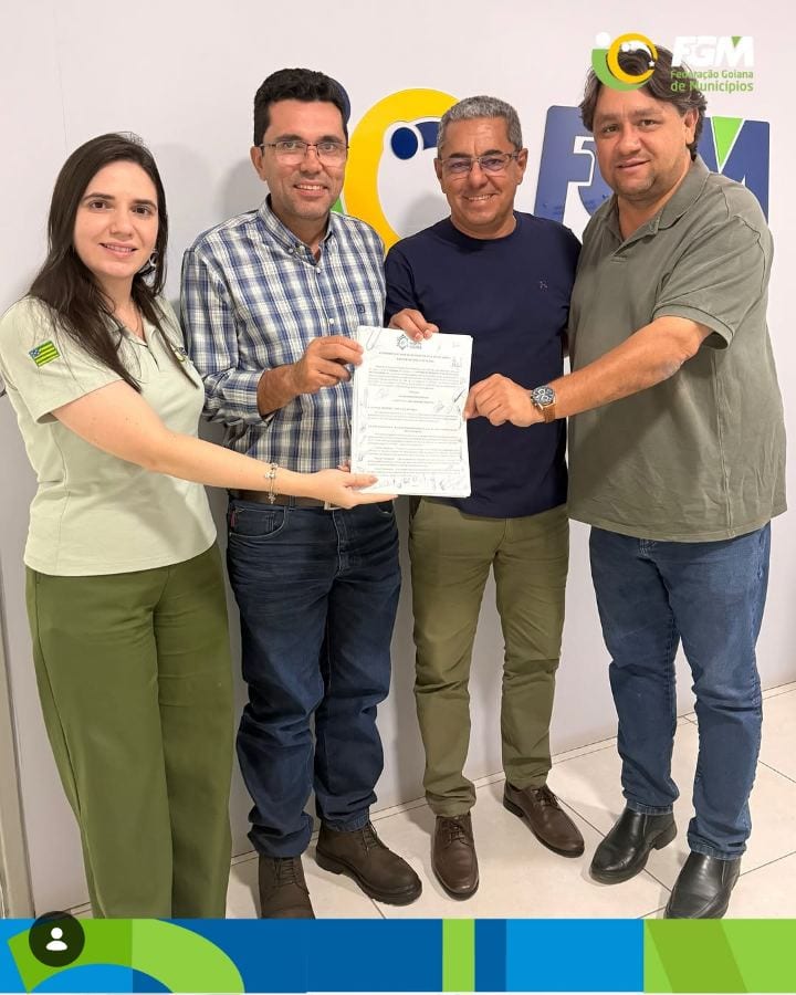 O vice-presidente da Federação Goiana de Municípios (FGM), Marcelo Paiva, recebeu os prefeitos de Campos Verdes, Rogério