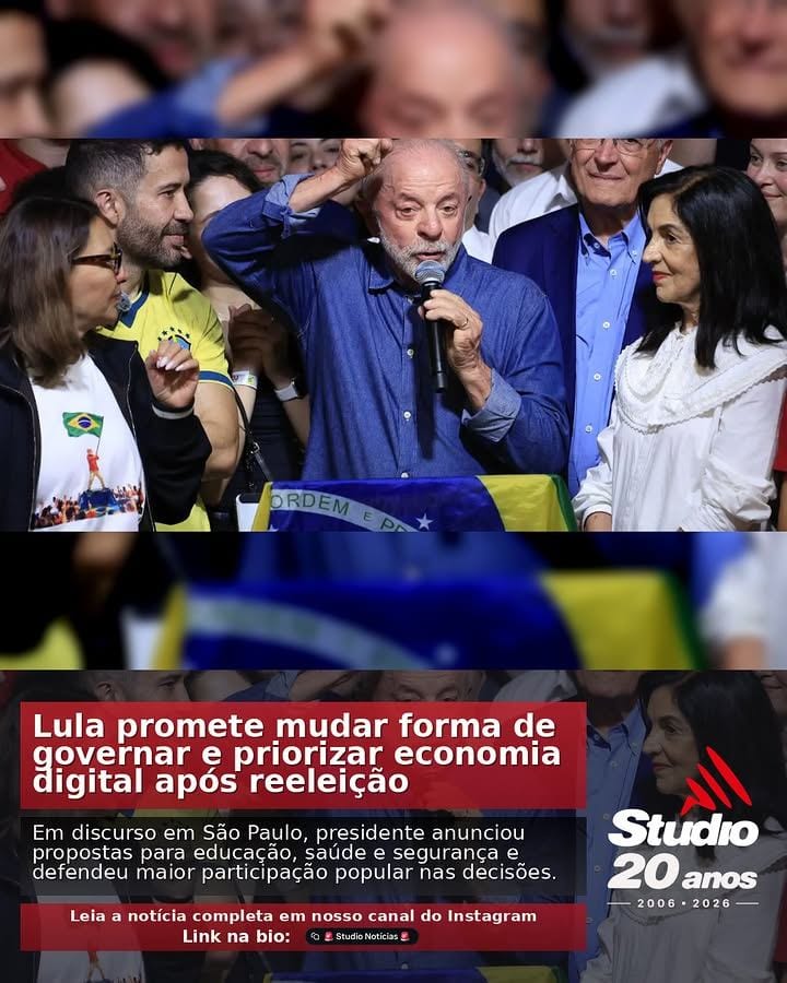 #Lula | Lula promete mudar forma de governar e priorizar economia digital após reeleição |