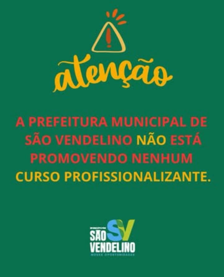 Está circulando nas redes sociais uma postagem com oferta de cursos profissionalizantes com o brasão da Prefeitura de Sã