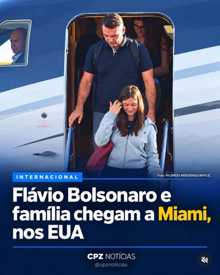 Flávio Bolsonaro desembarca em Miami nesta quarta-feira
