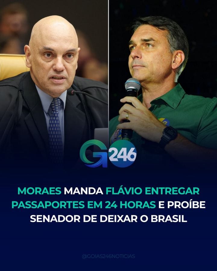 O ministro Alexandre de Moraes, do Supremo Tribunal Federal (STF), determinou que o senador Flávio Bolsonaro (PL-RJ) ent