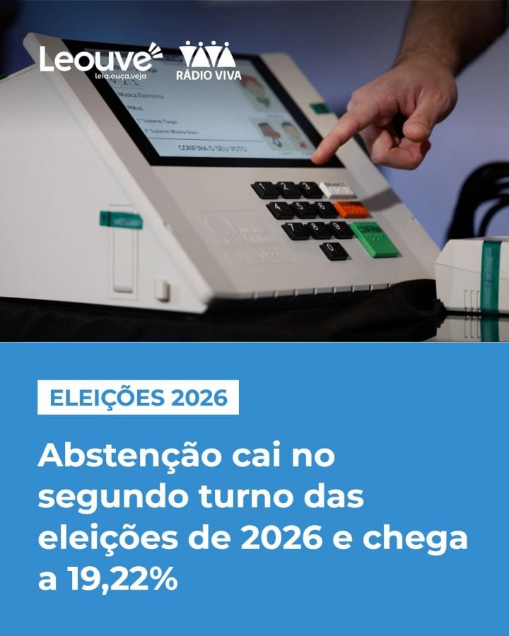 Índice de eleitores ausentes caiu para 19,22%, o menor percentual em segundos turnos desde 2006, segundo dados da Justiç