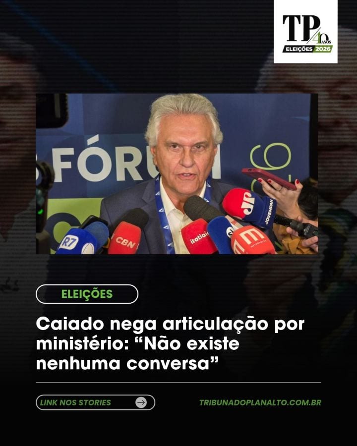 Ronaldo Caiado (PSD) negou negociar ministérios em um eventual governo de Flávio Bolsonaro (PL).