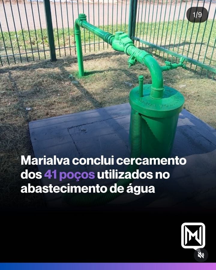 ABASTECIMENTO - A Prefeitura de Marialva, por meio da Águas de Marialva, concluiu o cercamento dos 41 poços utilizados n