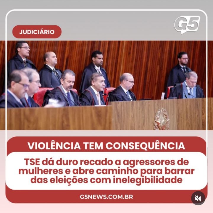 O Tribunal Superior Eleitoral (TSE) decidiu, por unanimidade, nesta quinta-feira (29), que pessoas condenadas por lesão