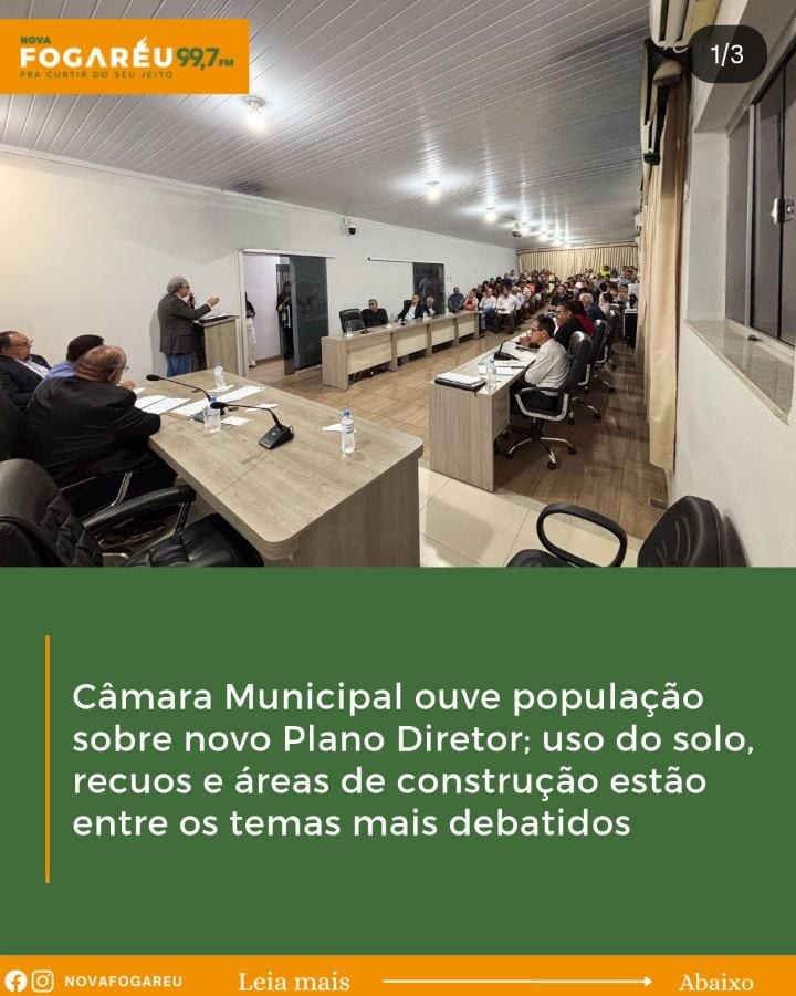 A Câmara Municipal de Goiás realizou, na última quarta-feira (28), uma audiência pública para discutir o novo Plano Dire