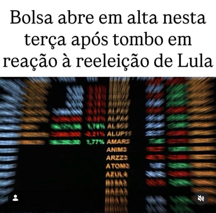 Siga @araguainanofoco | O Ibovespa, principal indice da Bolsa brasileira (B3), abriu o dia em alta em relação ao fechame
