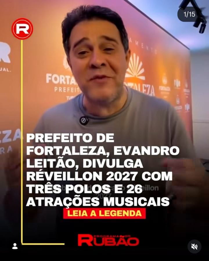 O prefeito de Fortaleza, Evandro Leitão, apresentou nesta quarta-feira (28) a programação do Réveillon de Todos 2027, qu
