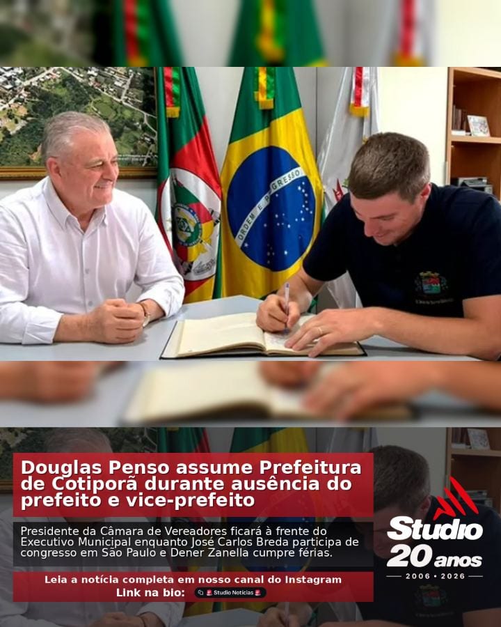 Douglas Penso assume Prefeitura de Cotiporã como prefeito em exercício