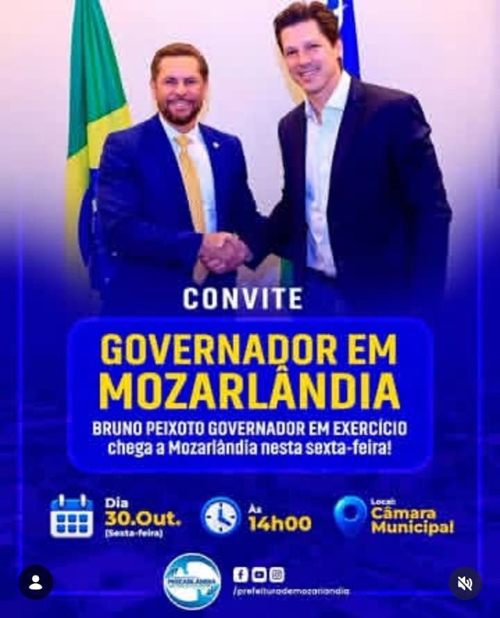 CONVITE | GOVERNADOR EM MOZARLÂNDIA