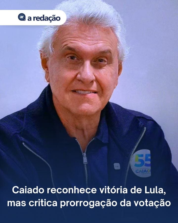O ex-governador de Goiás Ronaldo Caiado (PSD) reconheceu a vitória de Luiz Inácio Lula da Silva (PT) na eleição presiden