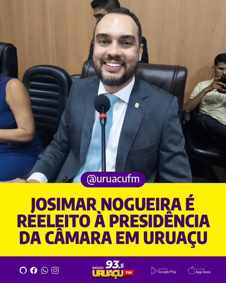 Josimar Nogueira é reeleito por aclamação presidente da Câmara de Uruaçu