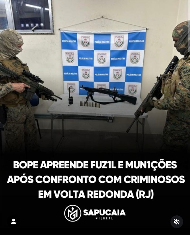 BOPE APREENDE FUZ1L E MUN1ÇÕES APÓS CONFRONTO COM CRIMINOSOS EM VOLTA REDONDA (RJ)