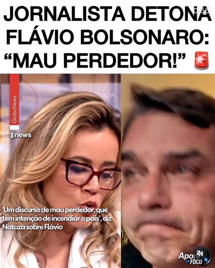 JORNALISTA DETONA FLÁVIO BOLSONARO: “MAU PERDEDOR!”