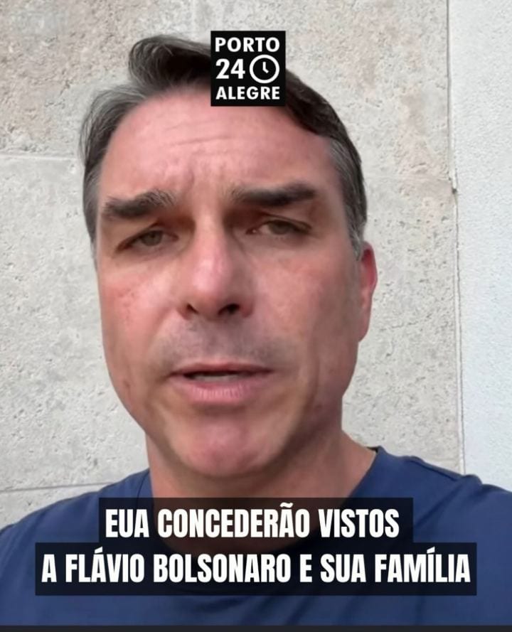 O governo dos Estados Unidos concederá vistos ao senador Flávio Bolsonaro (PL) e a seus familiares, segundo informações