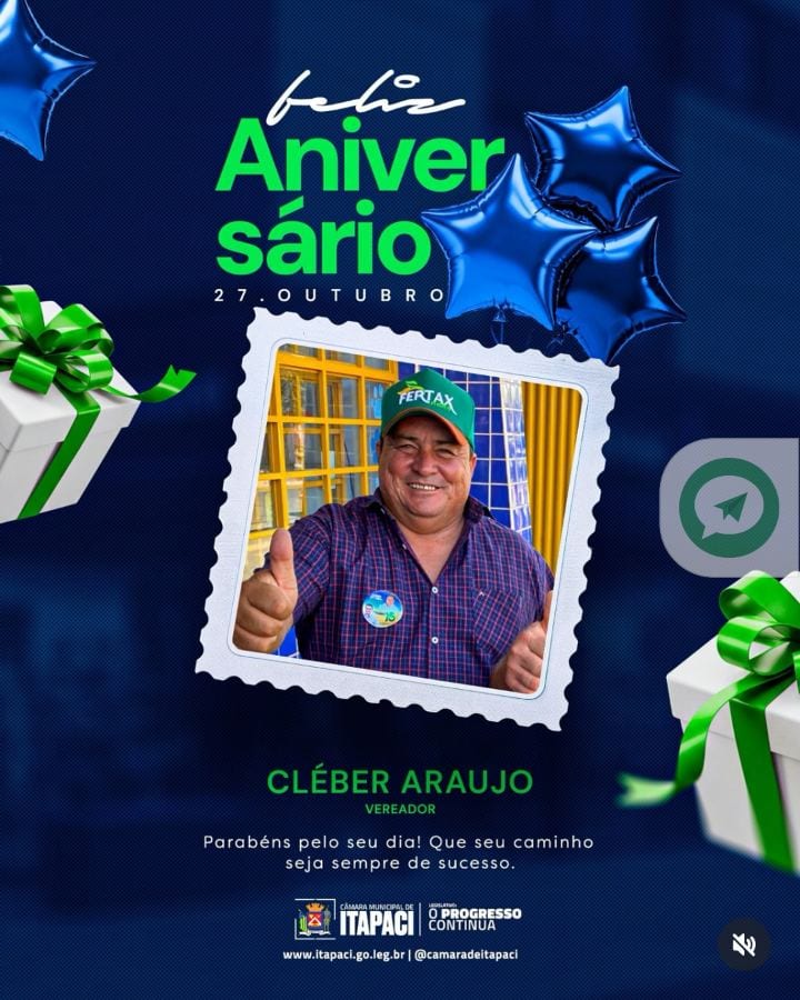 A Câmara Municipal, em nome do Presidente Ronaldo Ferreira Paixão, dos demais Vereadores e da Vereadora, parabeniza calo