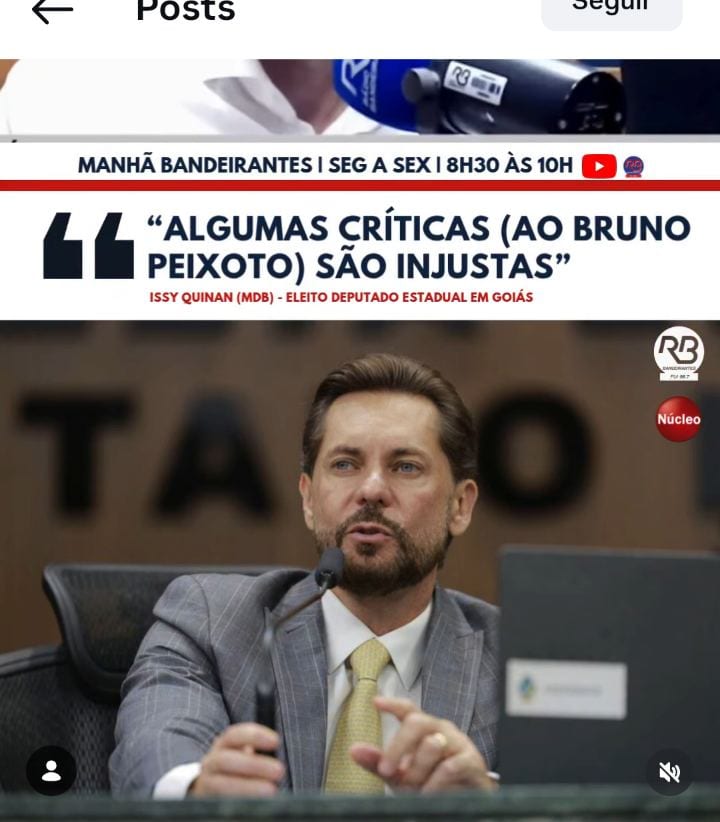 Issy Quinan diz que críticas a Bruno Peixoto são injustas