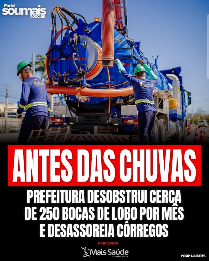 A chuva está chegando e a Prefeitura de Anápolis faz limpeza preventiva para evitar alagamentos.
