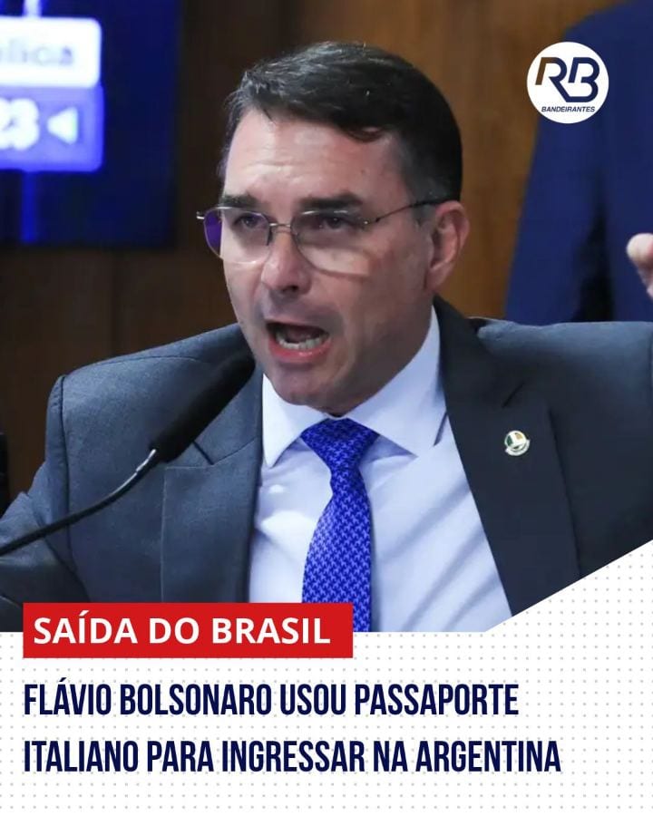 Um documento obtido pela reportagem da Band aponta que o senador Flávio Bolsonaro (PL-RJ) utilizou seu passaporte italia