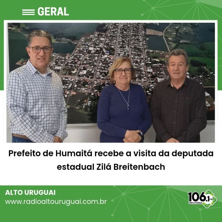 O prefeito de Humaitá Luiz Carlos Sandri recebeu, na última quarta-feira (21), a visita da deputada estadual Zila Breite