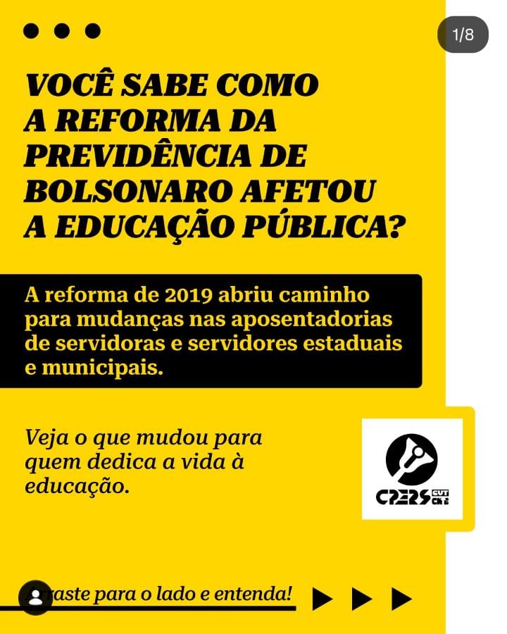 A reforma da Previdência de Bolsonaro também impactou quem dedicou a vida à educação pública!
