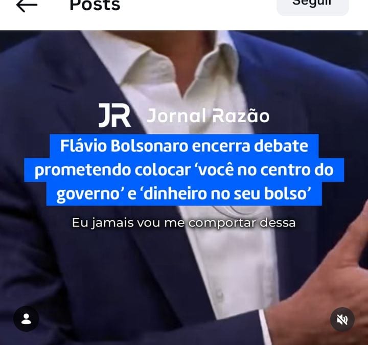 Flávio Bolsonaro pede voto no segundo turno e promete Ministério da Prosperidade