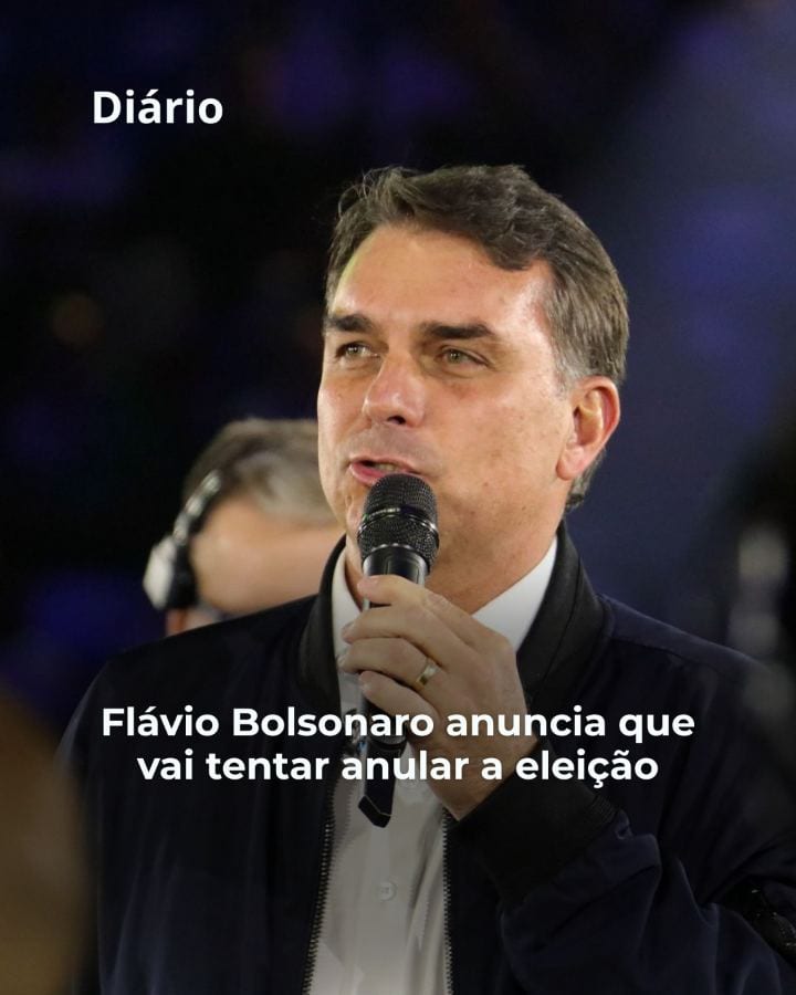 Flávio Bolsonaro anuncia que vai tentar anular a eleição