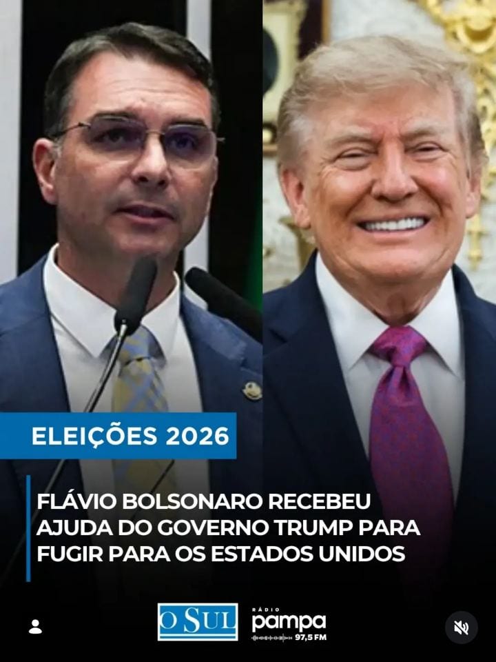 O senador Flávio Bolsonaro (PL), derrotado na eleição presidencial, está em Miami, na Flórida, no sudeste dos Estados Un