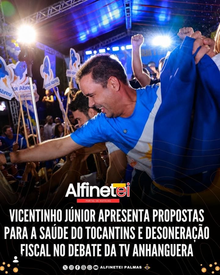 O candidato ao Governo do Estado do Tocantins, deputado federal Vicentinho Júnior (PSDB), encerrou sua participação no ú