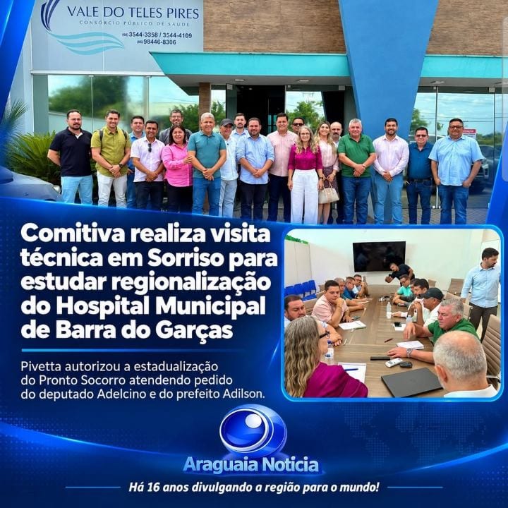 Uma comitiva formada por representantes de municípios do Vale do Araguaia realizou uma visita técnica ao Consórcio Públi