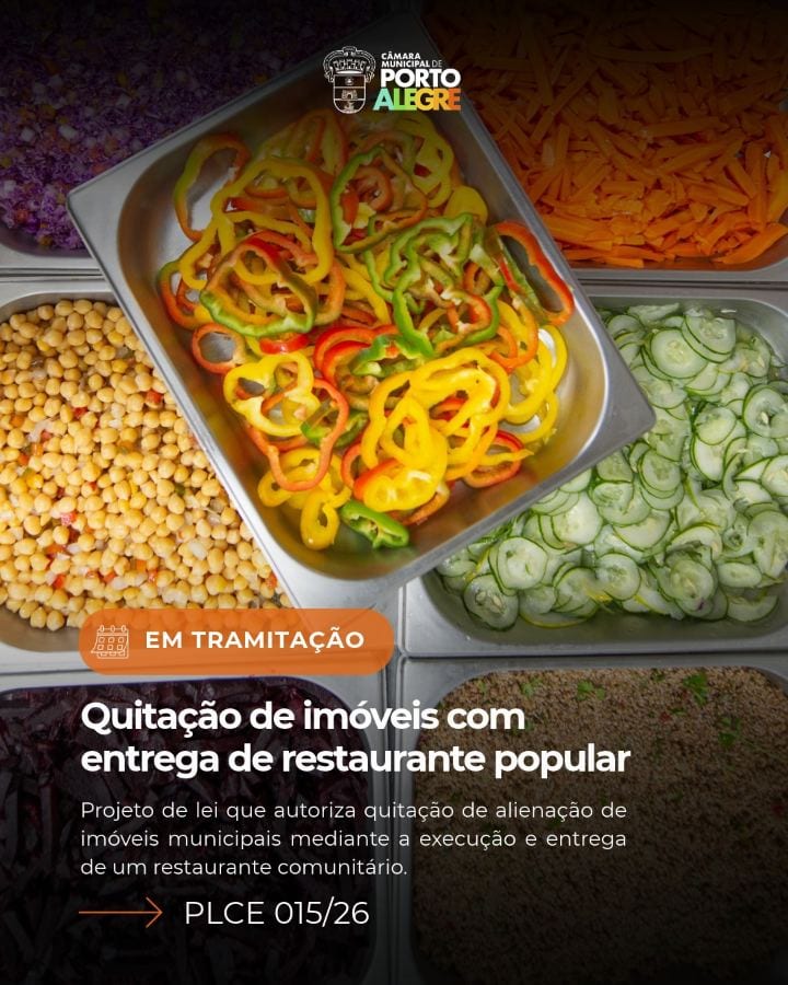 Começou a tramitar na Câmara Municipal de Porto Alegre projeto de lei que autoriza a quitação de alienação de imóveis mu